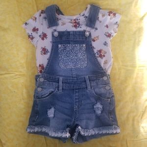 Jordache overall shorts set
